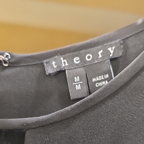 Theory Black Silk Wrap Blouse - Picture 2 of 14